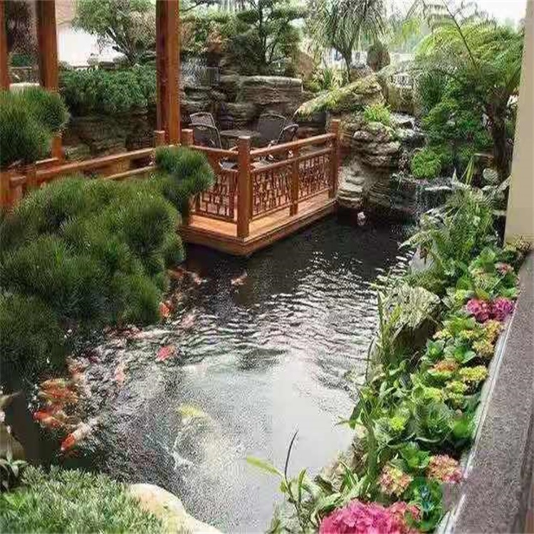 辽源别墅庭院景观设计鱼池